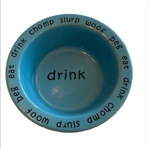 Top Paw Pet Water Dish Kitty Puppy Aqua Ceramic Dog Cat Round Heavy Meal Bowl